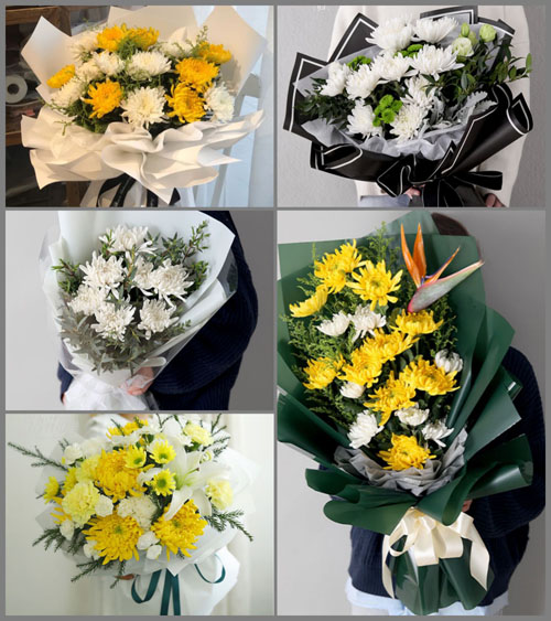 黑龙江大庆肇州县朝阳乡白事花束代送
